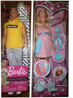 STEFFI bábika - Ken Fashionistas Mattel plus tehotná steffi