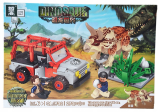 Jurský svet - Dinosaurus Blocks Jurassic World TricERATOPS 270 EL.