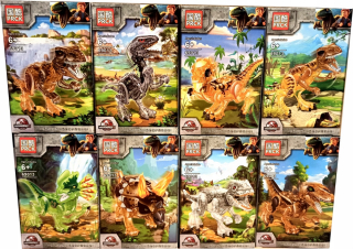 Jurský svet - JURSIC WORLD DINOSAUROVÝCH BLOKOV Nastavte figúrky X 8