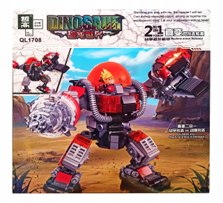 TRANSFORMERS - Lego dinosaurus transformátory Robot 2W1 381 EL