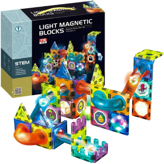Magnetická stavebnica - Magnetické bloky panely 75EL Glow Set