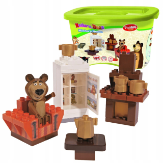 Máša a medveď - Tehly Masha a medveď Chata Bear