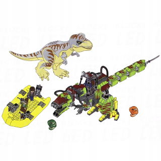 MINECRAFT - Tyrannosaur Blocks Vs. Mech.dinozaur 75938