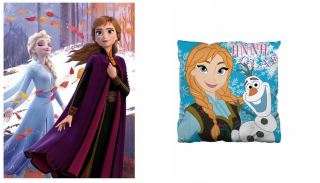 Elsa Frozen - Fleece deka 100x140 vankúš krajiny ľadu mrazené 2