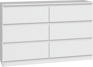 Komoda do detskej izby - 120CM SKRIŇKA 6 ZÁSUVKOV MALWA M6 120 BIELA