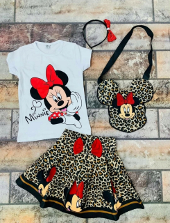 Minnie Mouse - Sada dievčat Minnie Sukňa kabelka 98/104