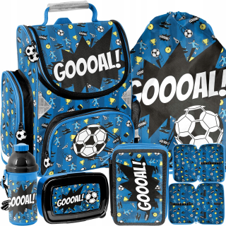 Aktovka školská taška - SADA ŠKOLSKÉHO TORNISTERA PRE FUTBALOVÉHO CHLAPCA