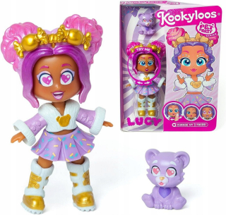 Kookyloos pet party bábička + medveď zvieratko lucky