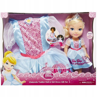 Cinderella bábika Jakks + šaty Disney 3-4 Roky