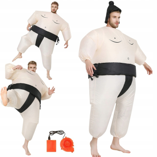KOSTÝMOVÝ OUTFIT NAFUKOVACIE SUMO FIGHTER ŠATY HALLOWEEN PARTY