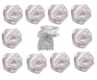 Perfektné manžetové gombíky biele 10 ks.