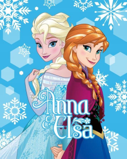 Elsa Frozen - Pozemok z ľadu Elza Anna deka Plush BEDSPREAD 120X150