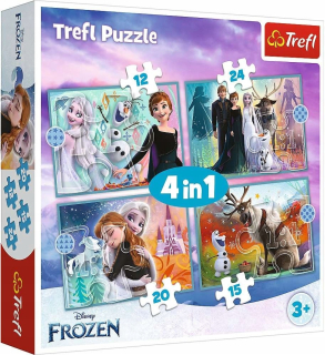 Zamrznutá ľadová ii Elsa Anna Puzzle 4in1 71 El.