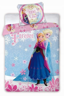 Elsa Frozen - Ľadová pôda mrazená OLAF ELSA Anna Posteľná bielizeň 135x100
