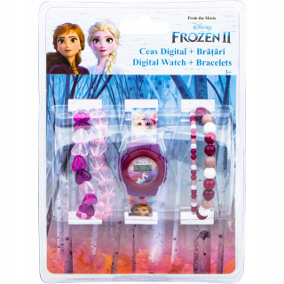 Elsa Frozen - Pozemok Ice Digital Watch 4 Náramky