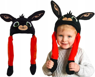 BING A PRIATELIA - Rabbit Bing Cap s pohyblivými uši Maskot