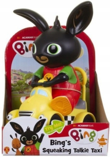 BING A PRIATELIA - Králik Bing Bunny Yellow Taxi House 18cm zvuk