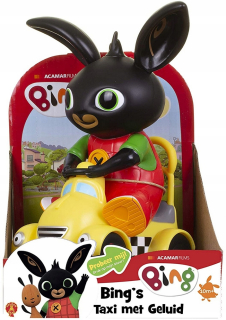BING A PRIATELIA - Králik Bing Vozidlo Žltá taksówka 18cm zvuk