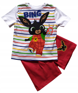BING A PRIATELIA - Králik bing pyžamá šedá-modrá set 98