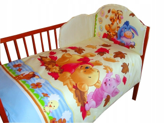 Medvedík Pú - Winnie Disney Mouse Minnie posteľná bielizeň 5-el. 90x120