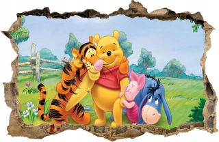 Medvedík Pú - Winnie The Poin Sľuče na stene 150x98 # 67