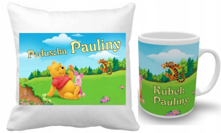 Medvedík Pú - Winnie POOH vankúš SET + MUG + NAME