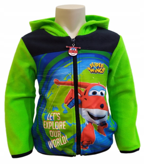 SUPER WINGS - Bunda fleecová mikina pre deti Super Wings R98