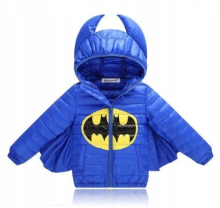 BATMAN - Jesenný plášť prešívaný parka srsť batman 130