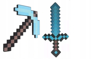 MINECRAFT - Puckaxe a meč s minecraft hra