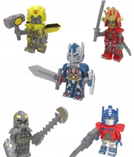 TRANSFORMERS - Stavebné bloky 5 Obrázky Optimus, Megatron, Drift, Bee