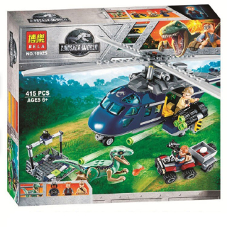 BELA Jurassic World Blocks Chase Behind Helicopter