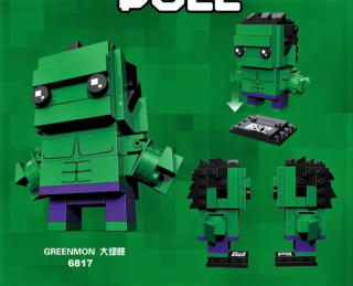 HULK - Brickheadz bloky s Cutedoll SuperHero Hulk
