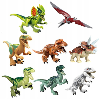 Jurský svet - Jurassic Svetové podložky 8 dinosaurov pre základňu