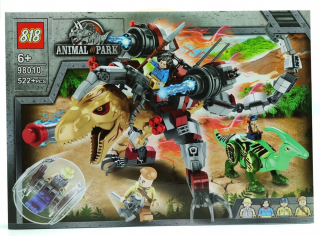 Jurský svet - Jurský svetový bloky obrovský dinosaurus t- rex hit