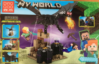 MINECRAFT - Podložky Minecraft Dragon Attack inšpiroval Lego