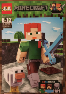 MINECRAFT - Minecraft blokuje veľký alex figúr ako Lego