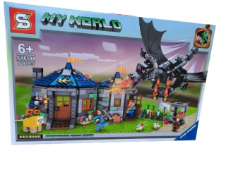 Veľká Sada Minecraft Kociek Útok Dračích N Dedinčanov