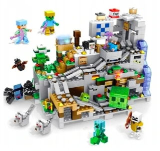 MINECRAFT  - Klocki Myworld Mine Mountain Cave front