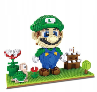 Super Mario - Klocki Super Mario Bros Luigi Grzybek Star
