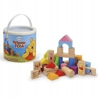 Medvedík Pú - Drevené bloky 50 prvky Winnie The Pooh