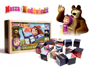 Máša a medveď - Vzdelávacie bloky Puzzle Masha a medveď