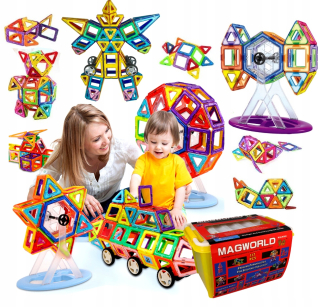 Magworld sa magnetické bloky vzdelávacieho 117pcs Z215