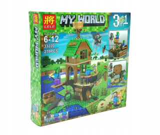 Kocky My world od firmy Lele minecraft domček stavba 3 v 1 obsahujú 279 dielikov.