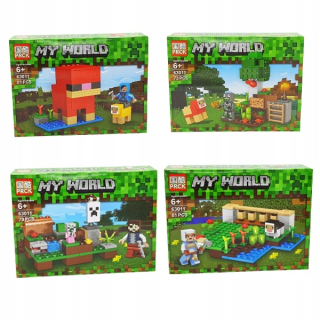 MINECRAFT - Pads Set 4 ks Zvieratá a záhrada 314 ELE