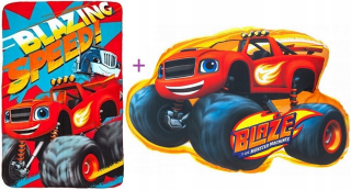 Blaze a Monster autá - Deka deka 100x150 + plameň a mega vankúš
