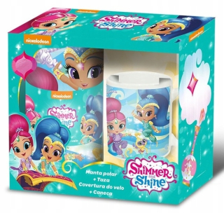 Shimmer a Shine - Fleece deka a porcelánový hrnček shimmer a lesk