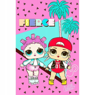 Bábiky LOL - Fleece deka 120x150 lol 4783 bábiky plit