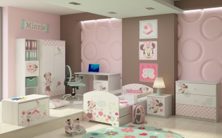 Minnie Mouse - Sada detského nábytku 160x80 6 EL + DISNEY DRANY