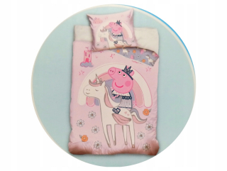 Pepa Pig - Sada bavlnenej posteľnej bielizne 160x200 peppa