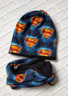 Superman - Sada zimnej čiapky + CHIMNEY SUPERMAN 54-56
